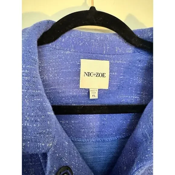 Nic + Zoe Women’s Casual Business Blazer Lot Of 2 Size XL, Blue Stretch, Fringe - Picture 10 of 16